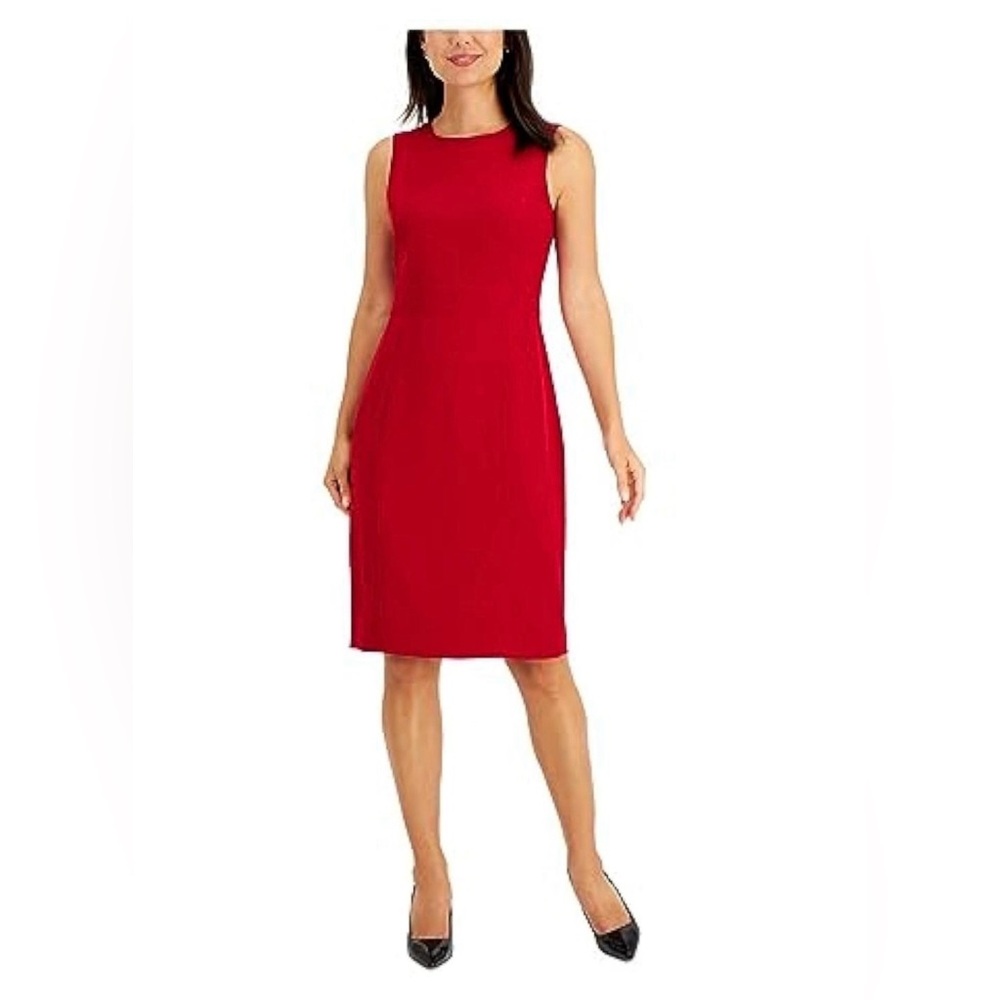 Kasper Classic Red Midi Dress